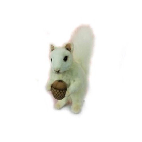 Unconditional Love 7 in. Squirrel Plush Toys With Nut, White UN2586794